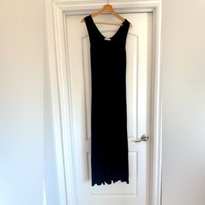 Calvin Klein Black Rayon Maxi Dress
